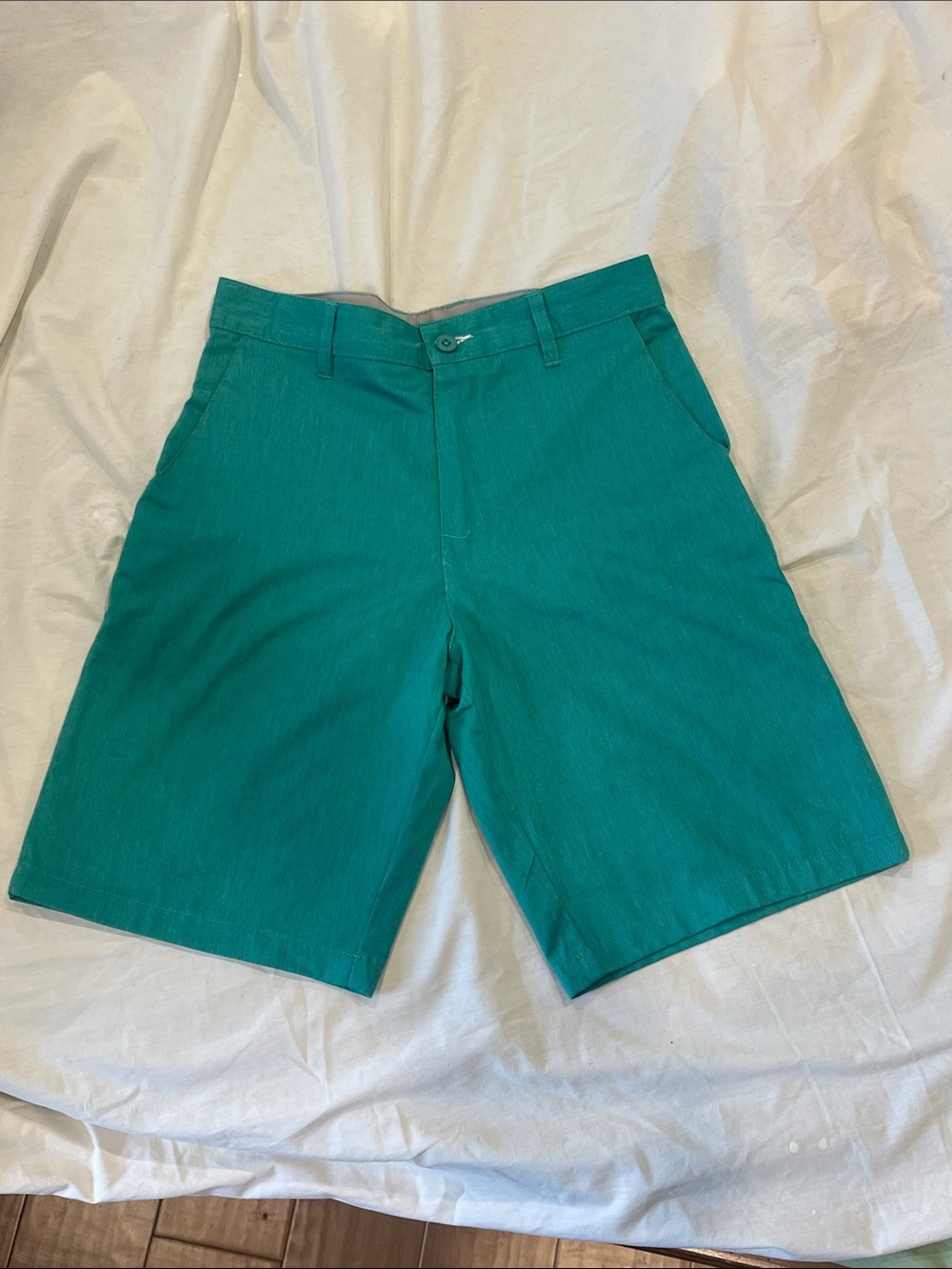 Men's Teal Flat-Front Casual Shorts
“Burnside”